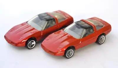 Hot Wheels ‘80s Corvette Coupe #503 Red Wire & 3 Spoke Wheels (x2) 1995 Chevy • $7