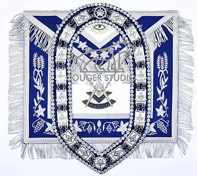 Masonic Past Master Embroidered Apron Regalia With Collar Chain & Matching Jewel • $130