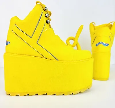 Rare YRU Teletubbies Yellow Platform Shoes Sneakers Costume Boots LAA LAA Sz 8 • £84.56
