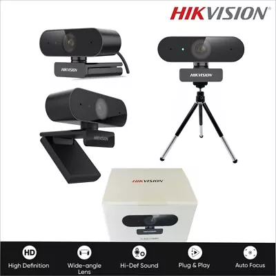 Hikvision Web Camera 1080P 2K With Microphone Mini USB Camera Auto Focus • $29.99