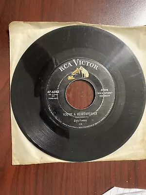 Elvis Presley 45 Vinyl Milkcow Blues Boogie/You're A Heartbreaker RCA Dec. 1955 • $14.95