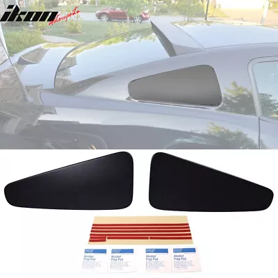 Fits 10-14 Ford Mustang GT350 Style Side Quarter Window Louver Cover Matte Black • $45.99