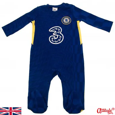 Chelsea Baby Sleepsuit-Official Kit-Chelsea Football Kids And Baby Sleepsuits • £15