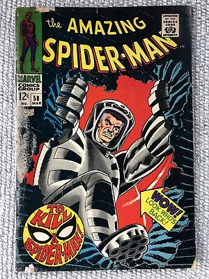 Amazing Spider-Man #58 FN- Romita Ka-Zar Zabu Prof. Smythe Spider-Slayer Gwen • $5