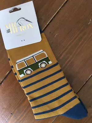 Camper Van Socks - Bamboo - Uk Shoe Size 7-11 • £6.50