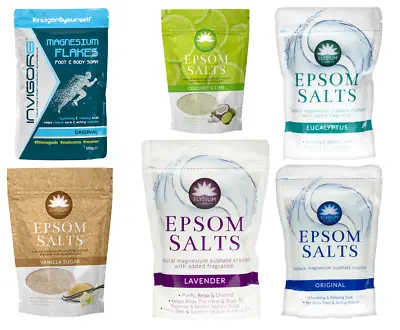 £4.95 • Buy Epsom Bath Salts Spa Soak Natural Magnesium Sulphate Muscle Aches Pains Eucalypt