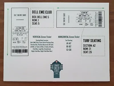 Fenway Park Zac Brown Band Concert Ticket Sign LOT Poster 2019 Boston Gig RARE • $187.49