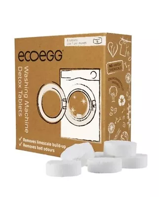 Ecoegg Detox Tablets For Washing Machines 6 Tablets Use 1 A Month Removes Odours • £6.15