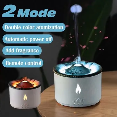 $46.99 • Buy Volcano Flame Fire Air Humidifier Essential Oil Diffuser Jellyfish Mist Maker AU