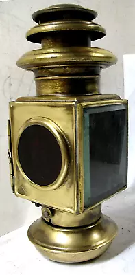 Corcoran Square Brass Oil Tail Lamp Buick Reo Hupmobile Case Knox  Model T Ford • $825