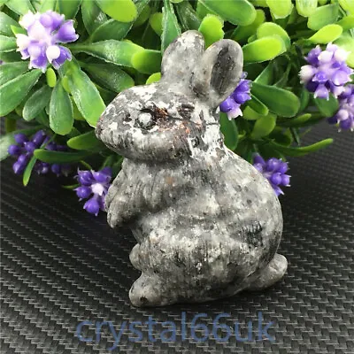 2 + Natural Yooperlite Rabbit Carved Quartz Crystal Skull Reiki Healing 1PC • £22.92