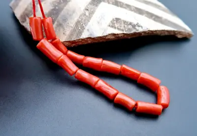 Gorgeous Gemmy Aaaaa Italian Mediterranean Bright Gemmy Red Coral Branch Beads • $49