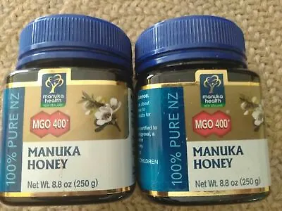 2 Manuka Health MGO 400 + Manuka Honey 100% Pure New Zealand 8.8 Oz  • $59.95