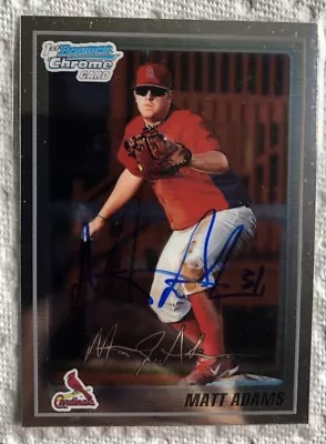 Matt Adams Nationals 2010 Bowman Chrome Signed Auto • $12