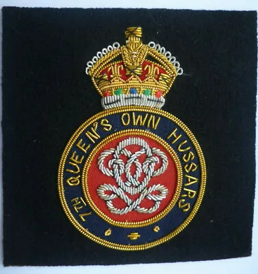 7th Queens Own Hussars Blazer Badge. • £9.99