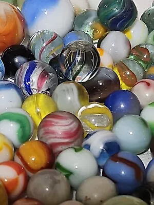 Vintage Marbles Lot German Swirls Handmade Peltier Christine Agate Akro... • $31