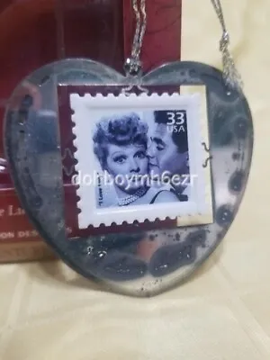 Hallmark 1999 I Love Lucy U.S. Stamp Heart Lucille Ball Christmas Ornament • $12.59