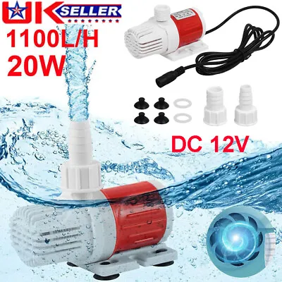 DC 12V 1100L/H Brushless Submersible Water Pump For Fountain Fish Pond Aquarium • £9