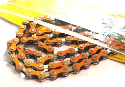 YBN S-410 Singlespeed Chain — 1/8  X 112 Links / Orange  —AUS STOCK— Bike BMX SS • $28.99