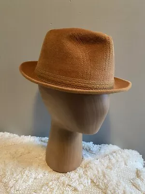 Vintage Fedora Style Burnt Orange Hat  • $35