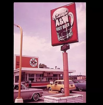 A&W Root Beer Diner PHOTO Vintage Restaurant Sign Burger Joint Cafe • $5.48