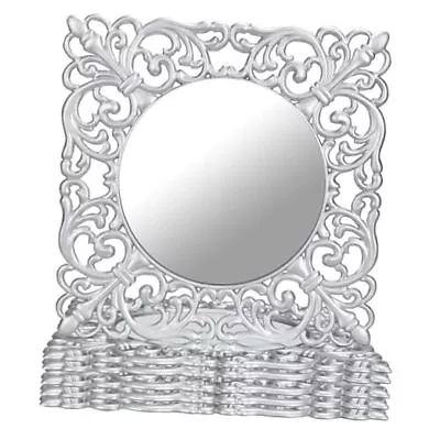  12  Charger Plates Set Of 6 Mirror Chargers For Dinner Plates Square Silver • $66.56