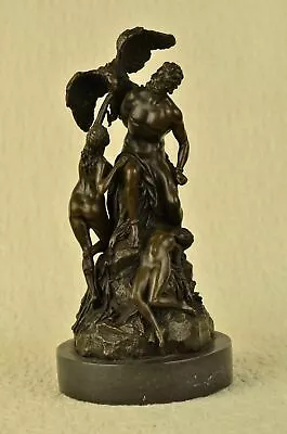 Art Deco Sculpture Western Greece God Prometheus Eagle Bronze Marble Statue Gift • $209.65