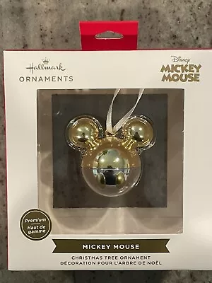 Hallmark Disney Mickey Mouse Premium Ornament Gold Ears • $13.95