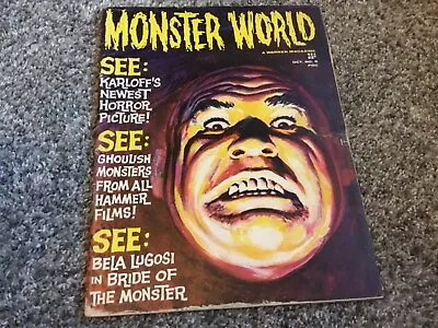 Monster World Magazine October 1965 No 5 Warren Publishing Horror Movies • $19.50