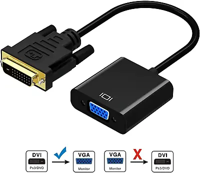 $74.10 • Buy DVI To VGA Adapter,ABLEWE 1080p Active DVI-D To VGA Adapter Converter 24+1 Male