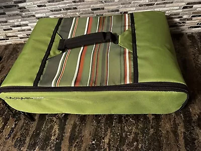 Rachael Ray Stowaway Potlucker Green Stripe Casserole Carrier Thermal Insulation • $10