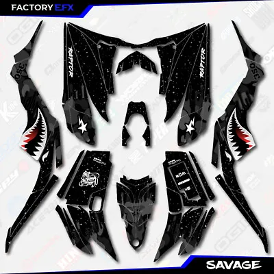 $124.99 • Buy Black Savage Camo Racing Graphics Kit Fits Yamaha Raptor 350 04-13 Quad Decals