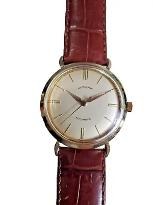 Vintage HAMILTON Men's Automatic Watch Cal.672 17 Jewels 10K RGP. Swiss 1950s. • $167.02
