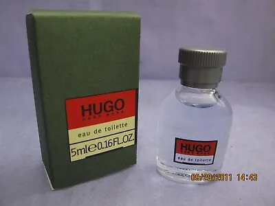 *Vintage* HUGO By HUGO BOSS 0.16 FL Oz / 5 ML EDT Miniature Splash / Pour In Box • $11.99