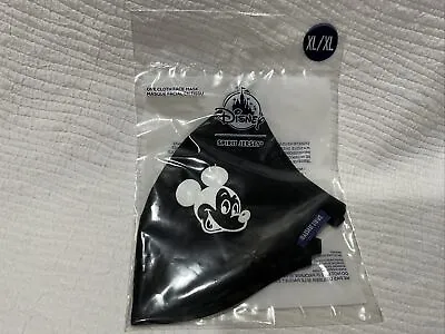 Disney Store Spirit Jersey Mickey Mouse Blck/Whte Cloth Face Mask Adult Size XL • $12.99