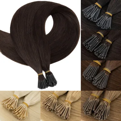 16 -24  Thick 1G Sticky I Tip 100% Remy Real Human Hair Extensions Medium Long • $102.59