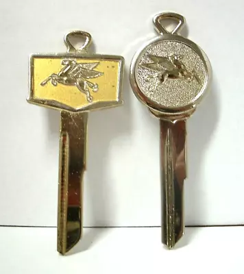 Vintage Mobile Oil Pegasus Key Blank Set A&B For All 1970's GM Vehicles • $31