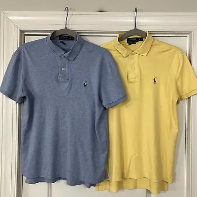 Lot Of 2 Polo Ralph Lauren Polo Shirts Mens S Pima Cotton Soft Touch Pony Pastel • $29.99