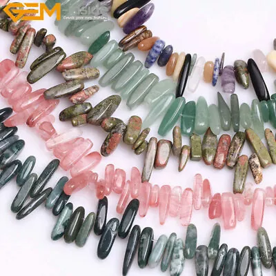 Natural Freefrom Gemstone Beads Stick Chips Beads For Jewelery Making 15  Gift • $4.39