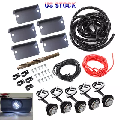 New For Cab Moon Sun Visor Replacement Light Lens Lenses LEDs Wiring Upgrade Kit • $71.99