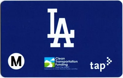 Metro TAP Card L.A. Dodgers Promotional Giveaway W/ Round-Trip Fare Transit Bus • $25