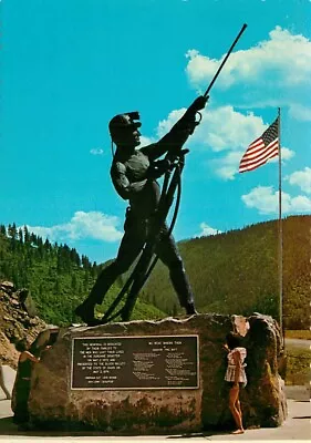 Postcard Sunshine Mine Disaster Memorial Statue Near Kellogg & Wallace Idaho • £4.70