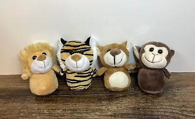 Lot Of 4 Mini Chelsea Teddy 4  Beanbag Plush Lion Tiger Leopard Monkey Bear • $13.99