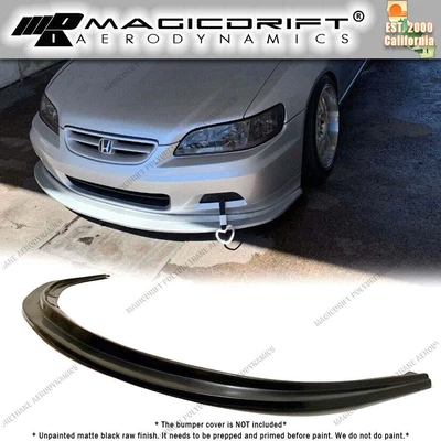 $67.90 • Buy For 01-02 Honda Accord 2-Door Coupe MDA Style Front Bumper Splitter Lip JDM