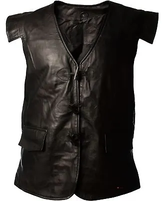 Waistcoat Leather Jacobite Black Long • £144.99