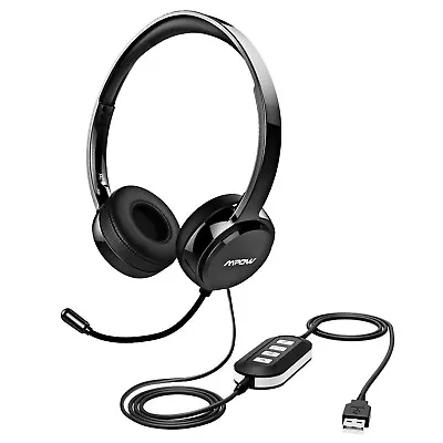 £14.49 • Buy Mpow 3.5mm USB Wired Computer PC Headset Headphones W/ Mic For Call Centre Skype