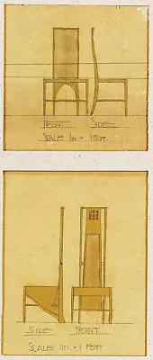 £49.40 • Buy CHARLES RENNIE MACKINTOSH  Design For Chairs  Print Various SIZES Available, NEW