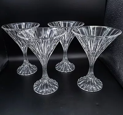 Mikasa Crystal Park Lane Martini Glasses 6 3/4   - Set Of 4 - FREE USA SHIPPING • $120