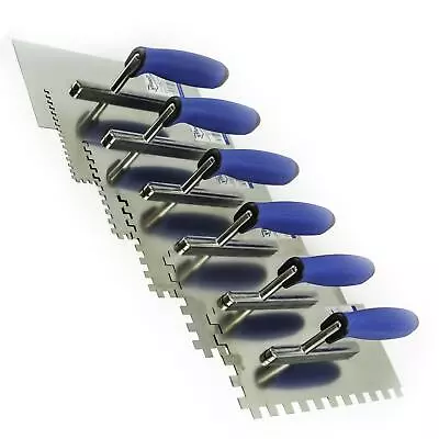 £11.95 • Buy Toolty Stainless Steel Square Notched Trowels Tiling Grout Float Spread Trowel