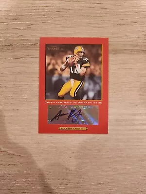 2005 Topps Turkey Red - AARON RODGERS RC Rookie Auto Red /50 Packers Jets RARE! • $1699.99